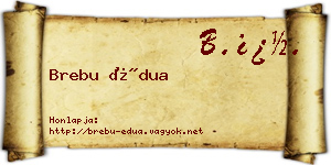 Brebu Édua névjegykártya
